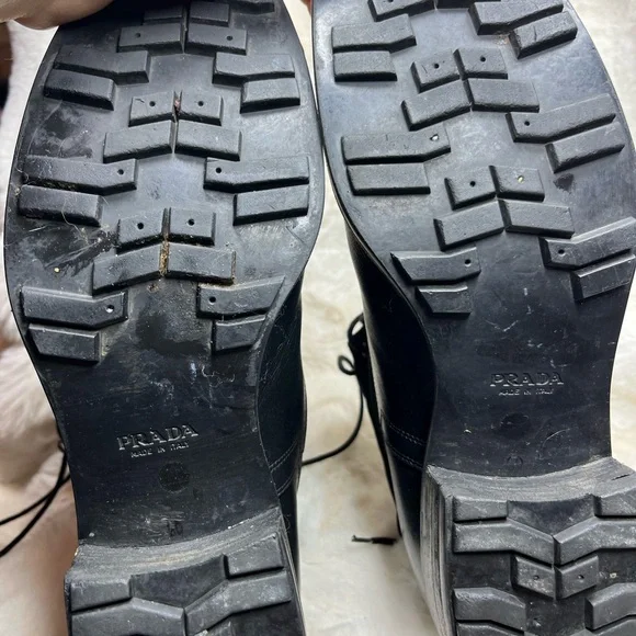 Prada Black Combat & Moto Boots - Picture 6 of 9